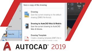 AutoCAD 2019 Save to Web and Mobile  AutoCAD [upl. by Vel101]