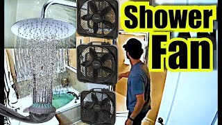 SHOWER FAN 10 Hours Shower Sounds  Box Fan Noise  Shower Noise [upl. by Wiburg]