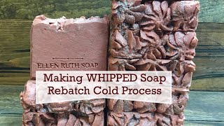 How To Make Whipped Soap using old Cold Process shreds Rebatch method  Ellen Ruth Soap [upl. by Gautier]