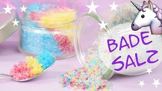 DIY Einhorn Badesalz I Unicorn Bath Salt I AromaBadesalz [upl. by Bald]