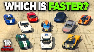 Top 10 FASTEST CARS in GTA 5 Online Updated [upl. by Aehsal773]