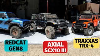 Best Portal Crawler Challenge  Redcat Gen8 vs Axial SCX10 III vs TRX4 Defender [upl. by Thalassa]