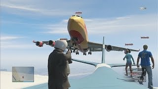 GTA 5 Online  Awesome Cargo Plane Stunts [upl. by Ainesey527]