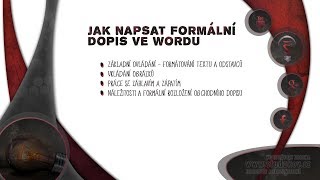 Jak napsat formální dopis ve Wordu [upl. by Cohdwell]