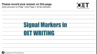 OET WRITING SENTENCES  Grade A Writing  2020 [upl. by Boff]