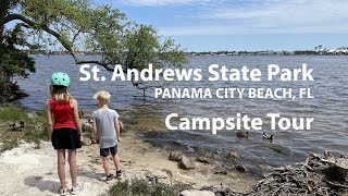 St Andrews State Park Campsite Tour  Sites 161 [upl. by Nytsirhc379]