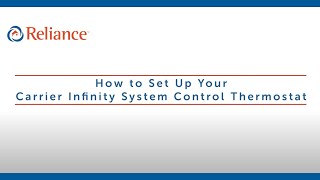 How to Set Up Your Carrier Infinity System Control Thermostat [upl. by Nellahs]