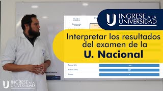 Como interpretar los resultados examen Universidad Nacional de Colombia [upl. by Byrdie535]