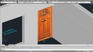 AUTOCAD 3D HOUSE  MAKING 3D DOORS [upl. by Hadrian]