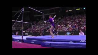 No Kips Uneven Bar Routine [upl. by Klarika254]