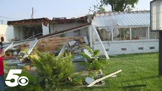 Tornado damage near downtown Rogers Arkansas [upl. by Sillyrama]