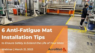 6 AntiFatigue Mat Installation Tips [upl. by Harewood]