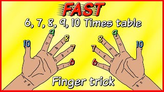 Learn the Upper 6 7 8 9 and 10 times tables EASILY and FAST using your FINGERS [upl. by Sidonius]