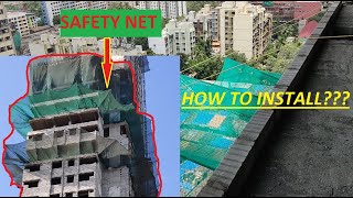 Building Safety Net  Installation  Watch before selecting net for your building [upl. by Nimref981]