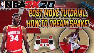 NBA 2K20  HOW TO DREAM SHAKE TUTORIAL WITH HAND CAM HOW TO DREAM SHAKE LIKE HAKEEM OLAJUWON [upl. by Oinegue]