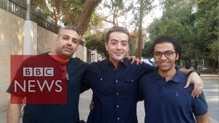 Freed Al Jazeera journalists very happy  BBC News [upl. by Adniral130]