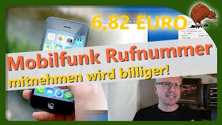 Mobilfunk  Rufnummernmitnahme wird günstiger [upl. by Peh64]