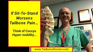 SittoStand Worsens Coccyx Pain Tailbone Pain with Tailbone Hypermobility [upl. by Nodnalb]