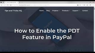 How to Enable PayPal Payment Data Transfer PDT [upl. by Yerahcaz]