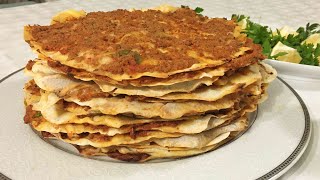 Tavada Lahmacun Nasıl Yapılır  Ev Yapımı Lahmacun Tarifi [upl. by Kirshbaum]