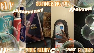 My Productive Summer morning routine  Bible study breakfast Editing etc [upl. by Finzer]