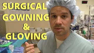 STERILE GOWNING AND GLOVING SURGERY [upl. by Attenaj]