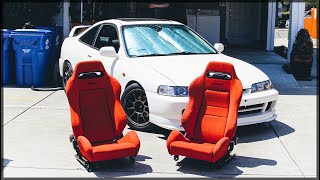 NEW RECARO BUCKET SEATS FOR THE INTEGRA DC2 [upl. by Netsyrc]