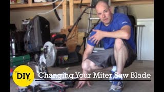 How to change a Harbor Freight Chicago Electric Miter saw blade [upl. by Tarsus39]