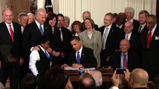 President Obama Signs Health Reform Into Law [upl. by Dareg]