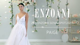 Wedding Gown Spotlight  Enzoani PAIGE from the 2021 Bridal Collection [upl. by Ahsitram]