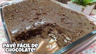 PAVÊ DE CHOCOLATEFÁCIL E RÁPIDO [upl. by Eibocaj401]