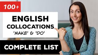 100 Collocations in English  Complete List Make amp Do [upl. by Clovah]