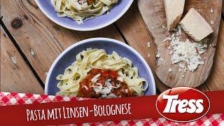 Pasta mit LinsenBolognese  TRESS REZEPTE [upl. by Novit961]