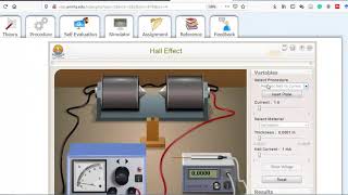 Hall Effect Experiment Virtual Lab [upl. by Akaya]