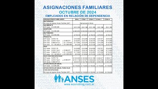 Planillas con nuevos montos de asignaciones familiares del SUAF y la AUH en octubre de 2024 [upl. by Iadahs]