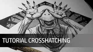 Cómo dibujar con la técnica de entramado crosshatching [upl. by Emse]