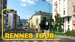 RennesBretagne FranceNordouest de la France  World walking Tours 4kpart 1 [upl. by Arykat]