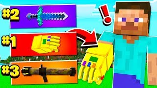 5 STRONGEST MINECRAFT WEAPONS [upl. by Hurty629]