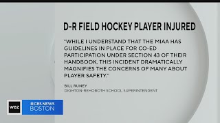 DightonRehoboth superintendent calls for change after female field hockey player hurt by male oppon [upl. by Iggem183]