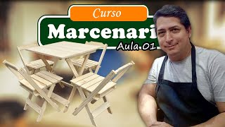 Curso de marcenaria ferramentas aula 01 [upl. by Ynnob684]