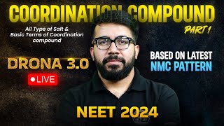 COORDINATION COMPOUND CLASS 12  SALT AND BASIC TERMS  DRONA 30 SERIES FOR NEET 2024  BY VT SIR [upl. by Arlina]