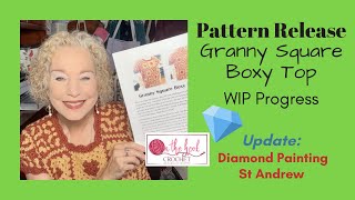 Do You LOVE GRANNY SQUARES Granny Square BOXY Top Pattern is HERE [upl. by Nawtna]