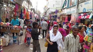 Walking through Nyay Mandir Market busy Ladies amp Mens Indian Street Bazaar Vadodara Gujarat India [upl. by Kiele]