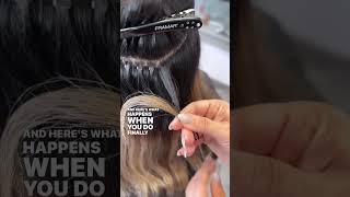 Hair extension tips for thick hair ❤️ hairextensions hairextensioneducation [upl. by Armil933]