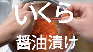 【意外と簡単】初心者でもOK！筋子から作る自家製いくら醤油漬け [upl. by Aikehs]