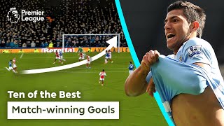 10 of the best LATE MATCHWINNING GOALS  Premier League edition [upl. by Sergeant649]