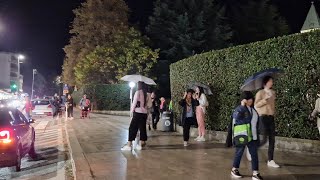 Rain has come  Special Streets of Medjugorje by Night Tour [upl. by Saum]