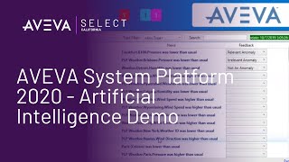 AVEVA System Platform 2020  Artificial Intelligence Demo [upl. by Cort553]