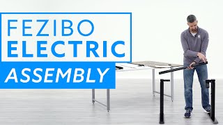 How To Fezibo Electric Standing Desk Assembly [upl. by Alice689]