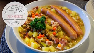 Erbsensuppe Eintopf mit Wiener [upl. by Julita764]